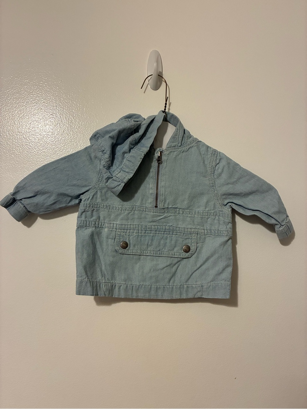 Gymboree Pale Blue Hooded Jean Jacket for Kids